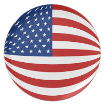 USA Fisheye Flag Plate