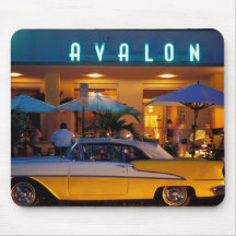 USA, FL, Miami, South Beach at night. Mouse Pads