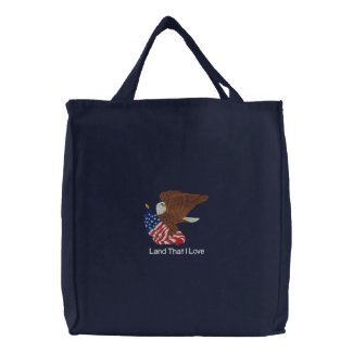 USA Flag and Eagle embroideredbag