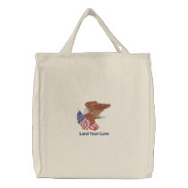 USA Flag and Eagle embroidered bags by Embroidery4U USA Flag and Eagle embroidered bags