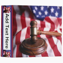 USA Flag and Gavel Avery Binder binders