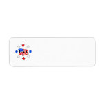 USA Flag and Stars Custom Return Address Label