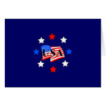 USA Flag and Stars Greeting Cards