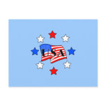 USA Flag and Stars Post Cards