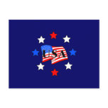 USA Flag and Stars Postcard