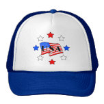 USA Flag and Stars Trucker Hats