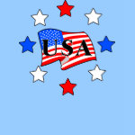 USA Flag and Stars t-shirts