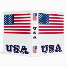 USA Flag Binder