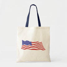 USA Flag Budget Tote Canvas Bag