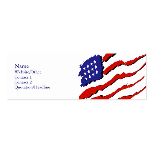 USA Flag Business Card (front side)