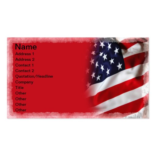 USA Flag Business Card Templates