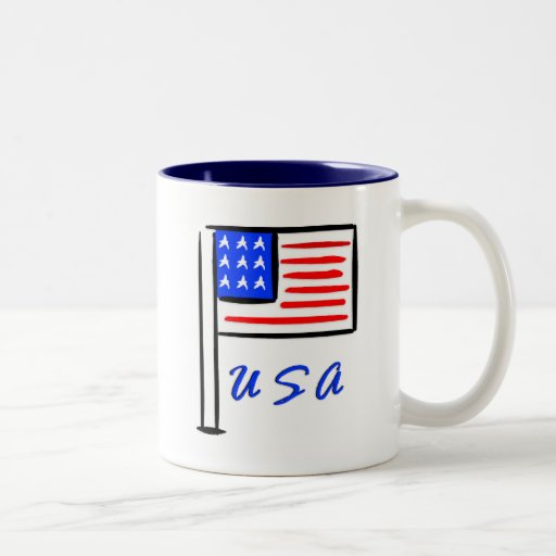 USA Flag Coffee Mugs