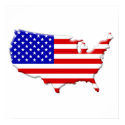 USA Flag & Country Shape posters by DejaVu_Images USA Flag & Country Shape posters