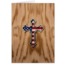 USA Flag Cross Card