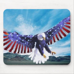 USA-Flag Eagle Mouse Mat