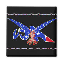 USA FLAG EAGLE PHOENIX magnets