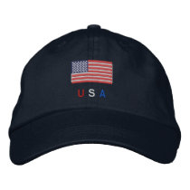 USA Flag Embroidered Hats