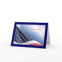USA Flag - Forever in Peace cards by SquirrelHugger USA Flag - Forever in Peace cards