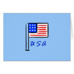 USA Flag Greeting Card