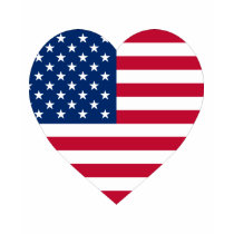 USA Flag Heart t-shirts