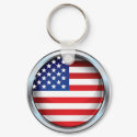 USA Flag Keychain by artselectory USA Flag Keychain