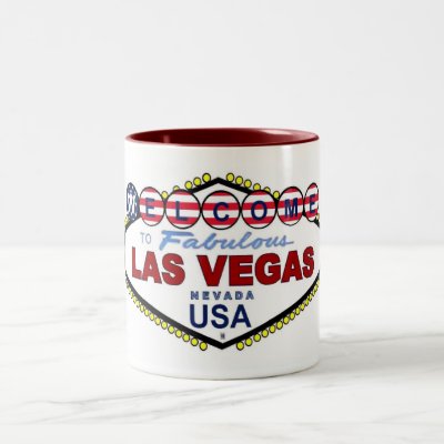 USA Flag Las Vegas Two Tone Mug by vegasdusoleil