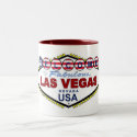 USA Flag Las Vegas Two Tone Mug
