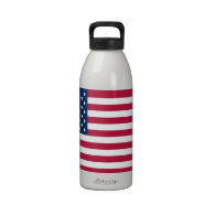 USA Flag Liberty Bottle Water Bottle