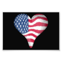 USA Flag Painting Streched Photographic Print