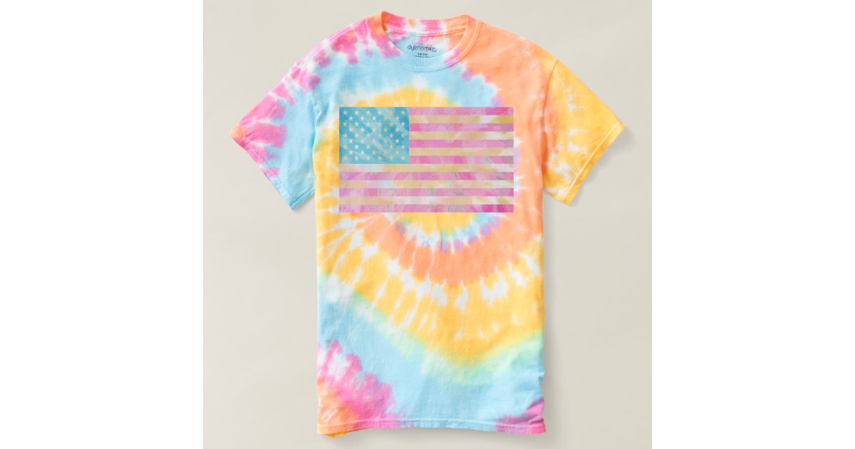 tie dye usa t shirt
