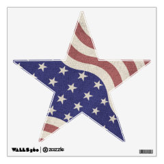 USA flag patriotic rustic weathered Star Room Stickers