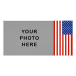 USA flag photo cards