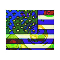 USA flag pop No. 1 Gallery Wrap Canvas