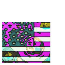 USA flag pop No. 3 Stretched Canvas Print
