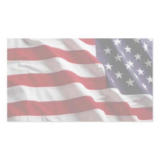 USA Flag Profile Card Business Card Template (back side)