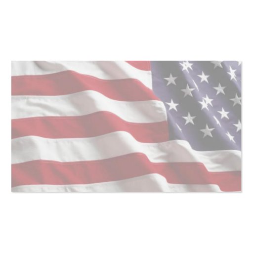 USA Flag Profile Card Business Card Templates (back side)