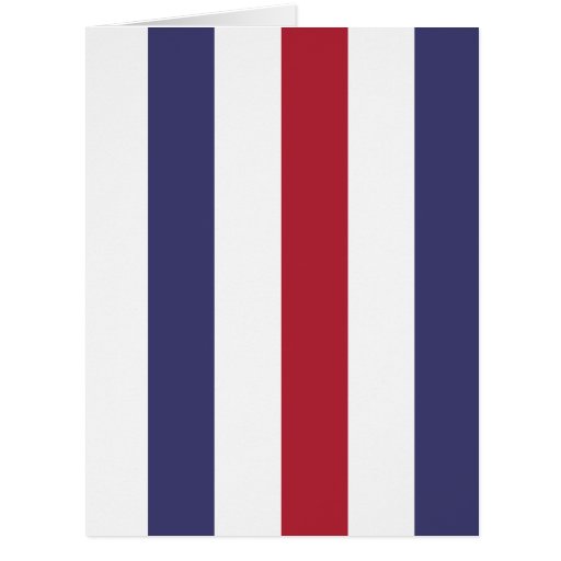 USA Flag Red and Flag Blue Wide Stripes on White Large Greeting Card Zazzle