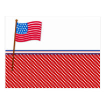 USA Flag Red Dots postcards