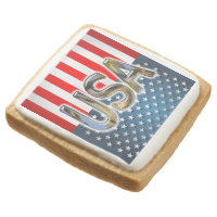 USA Flag Round Sugar Cookie