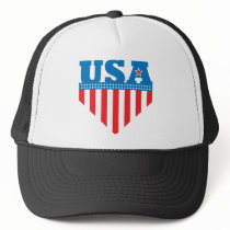 USA Flag Shield hats