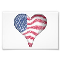 USA Flag Sketch Painting Blur