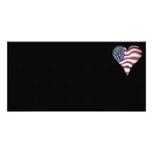 USA Flag Sketch Painting Customized Photo Card