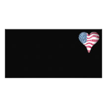 USA Flag Sketch Painting Personalized Photo Card