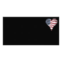 USA Flag Sketch Painting Photo Card