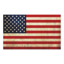 USA Flag Rectangle Stickers
