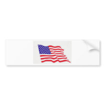 USA FLAG TRUCKER BUMPER STICKERS
