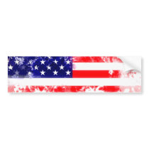 USA FLAG WASH BUMPER STICKER
