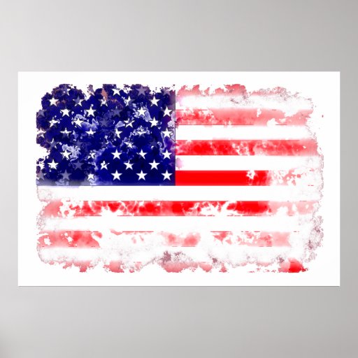 USA FLAG WASH POSTER Zazzle