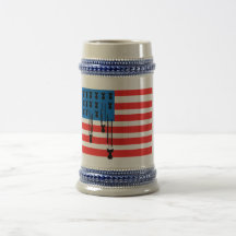 USA Flag with Falling Bombs Coffee Mug
