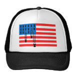 USA Flag with Falling Bombs Mesh Hats